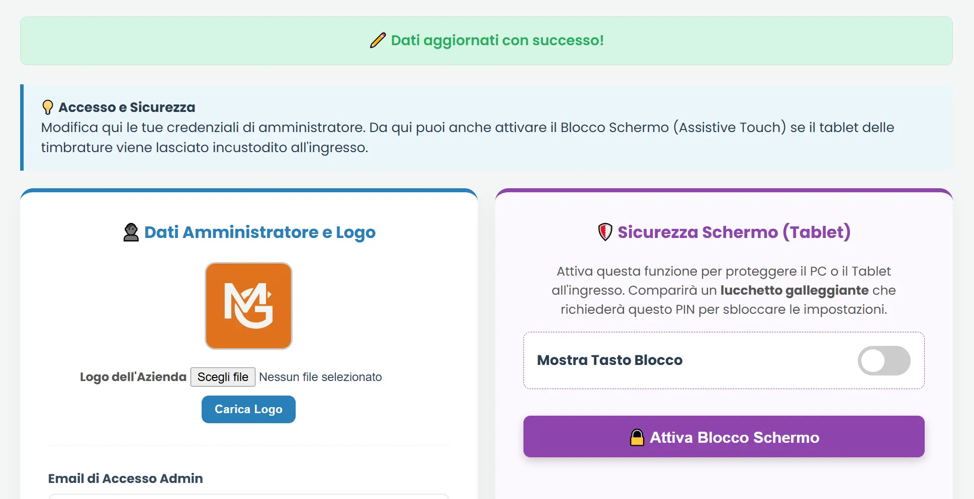 Gestione personale profilo aziendale