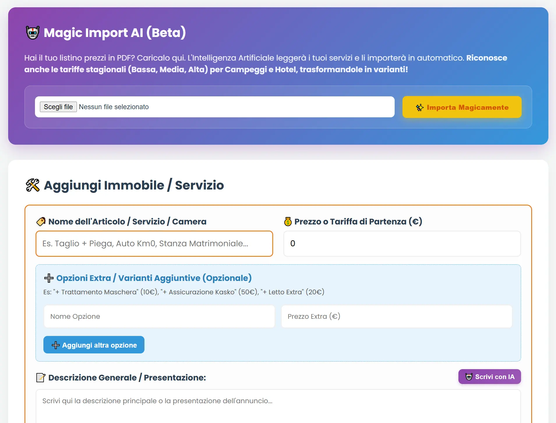 Gestione vetrina gestione annunci vetrina Metodo AI e manuale
