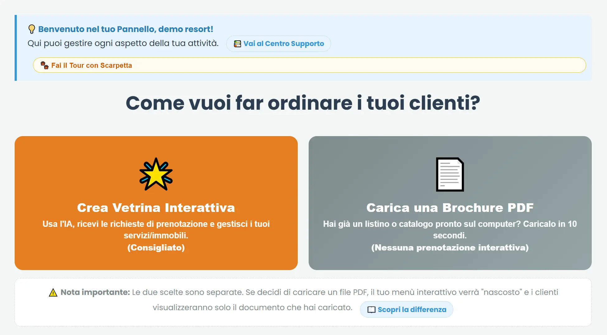 Gestione vetrina panoramica