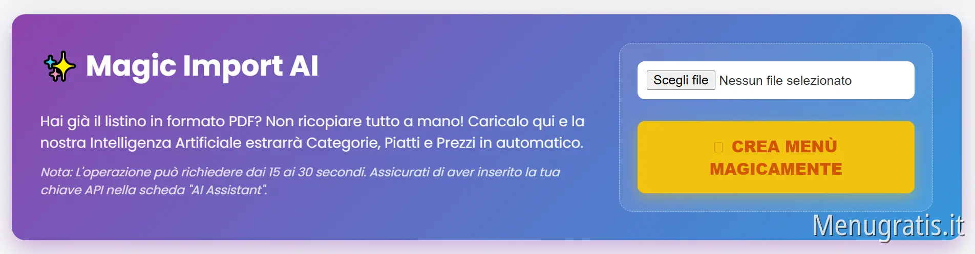 Schermata Magic Import e Stampa PDF