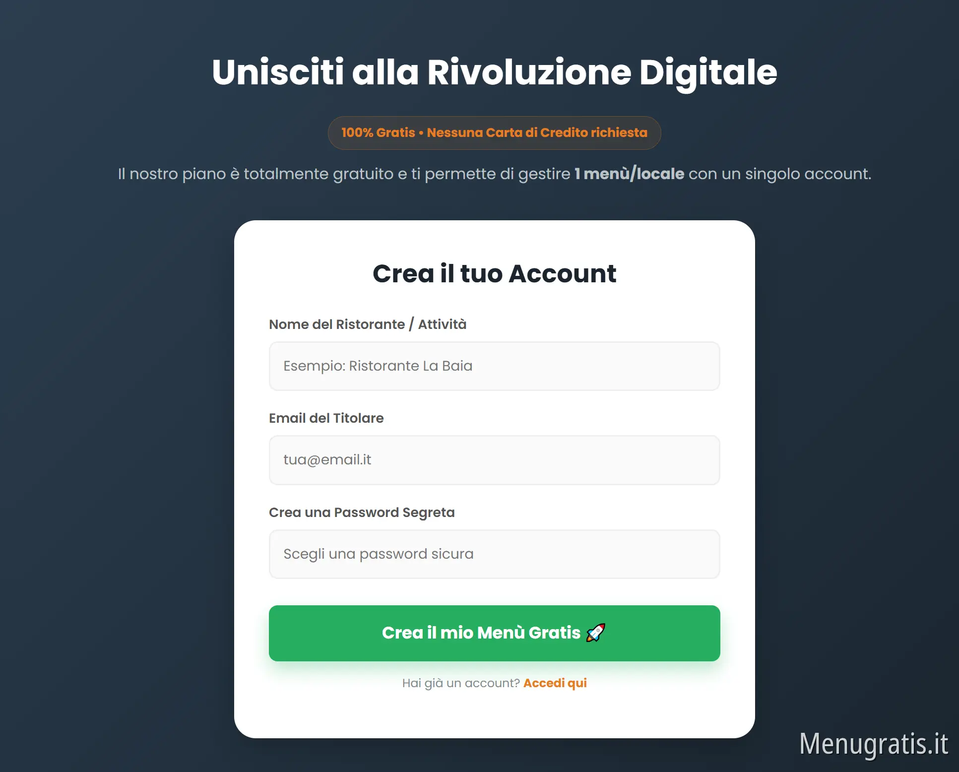 Registrazione e Primo Accesso