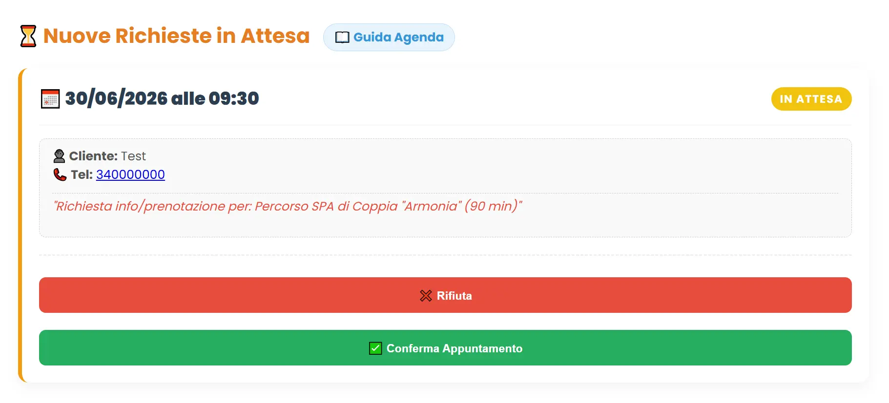 Sistema di prenotazione appuntamenti online per centri estetici
