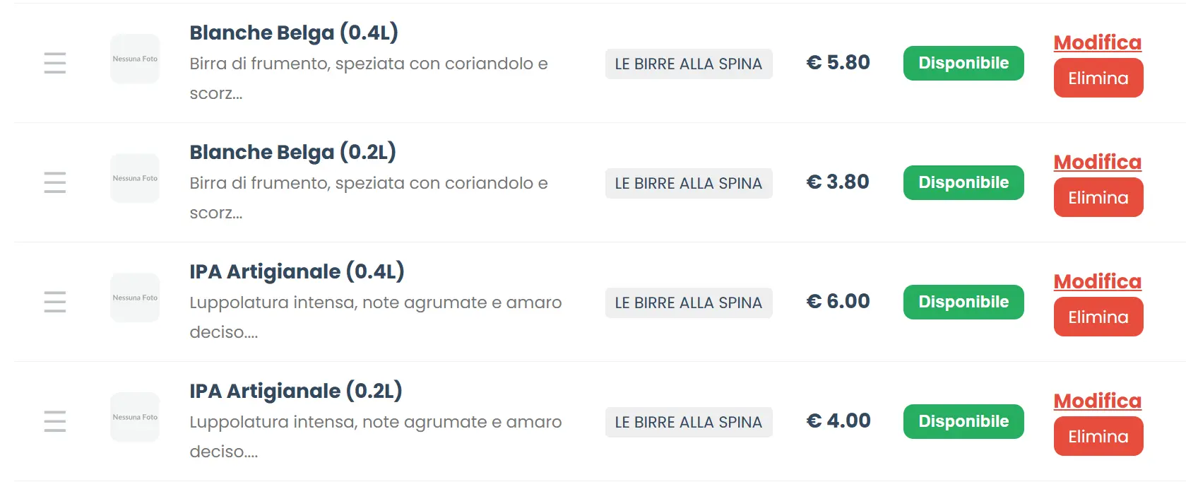 Gestione della Tap List e birre alla spina in tempo reale